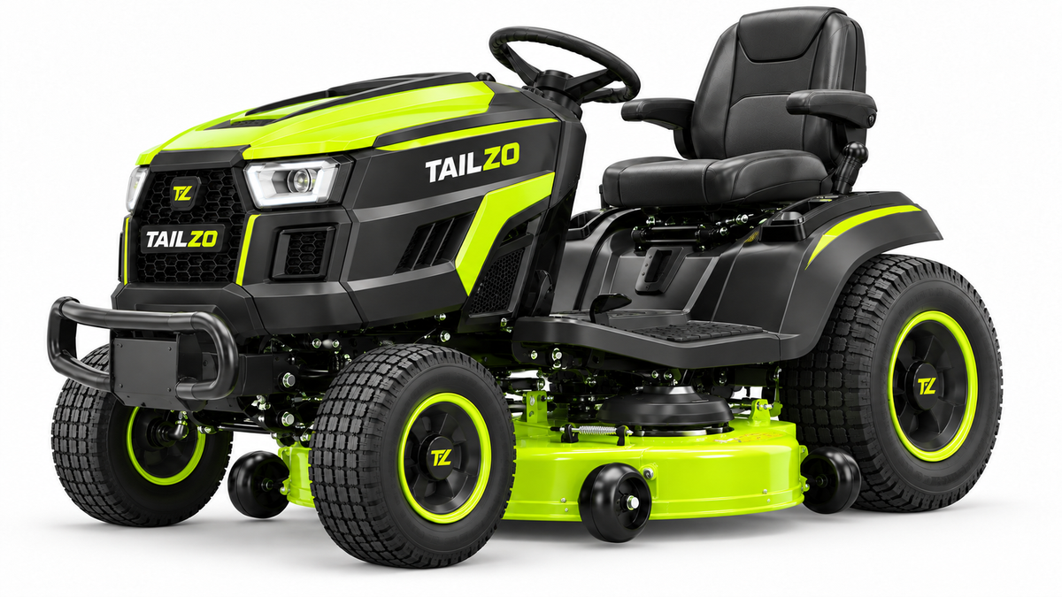 TAILZO Premium Front-Engine Riding Lawn Tractor with Armrest Seat and Dual-Blade Cutting Deck - product image 1