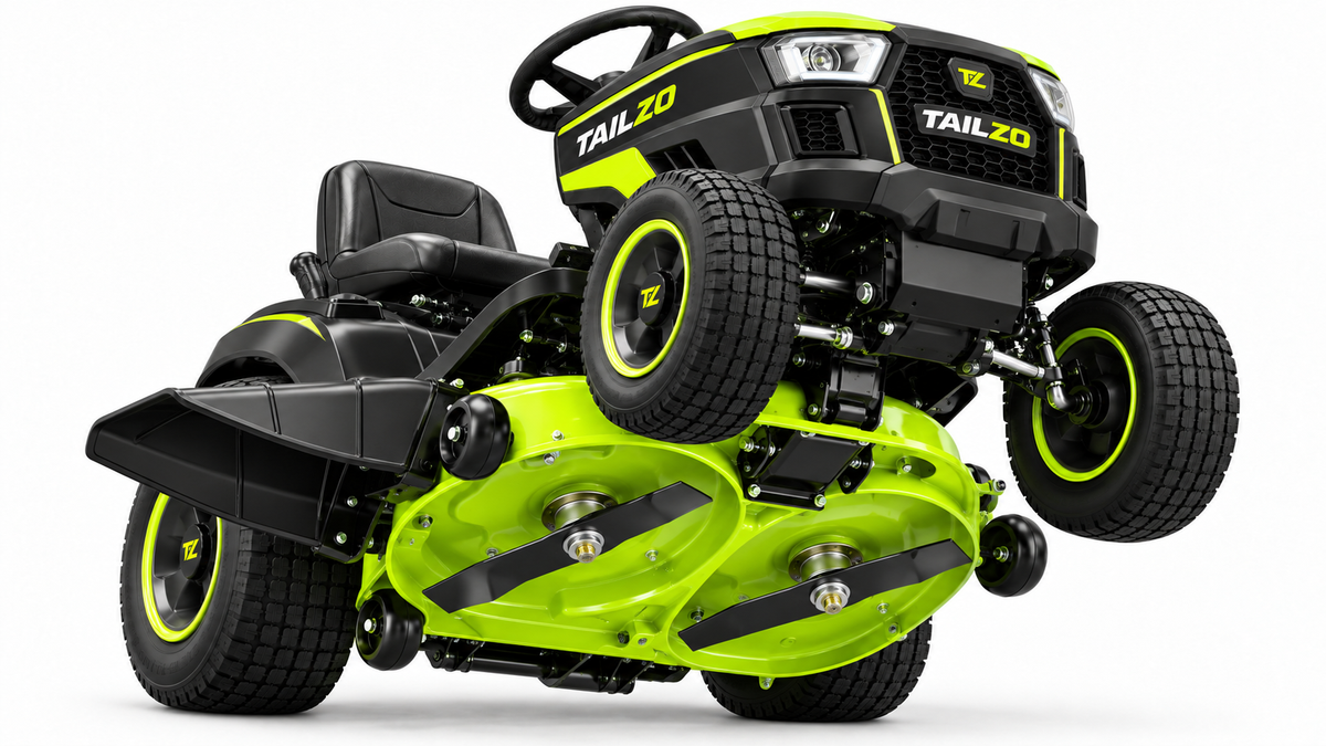TAILZO Compact Front-Engine Riding Lawn Tractor with Dual-Blade Cutting Deck - product image 5
