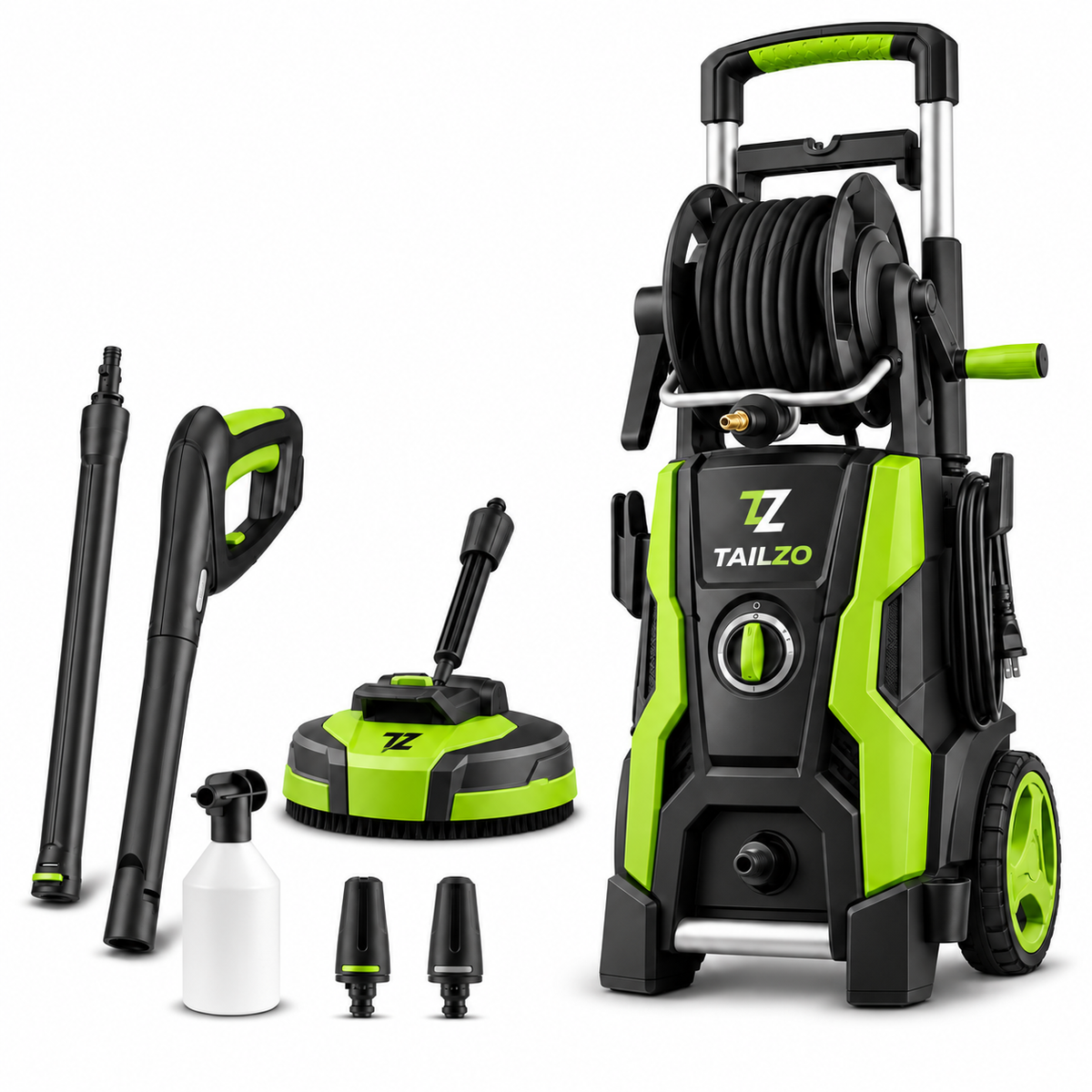TAILZO Upright Electric Pressure Washer with Integrated Hose Reel - product image 4