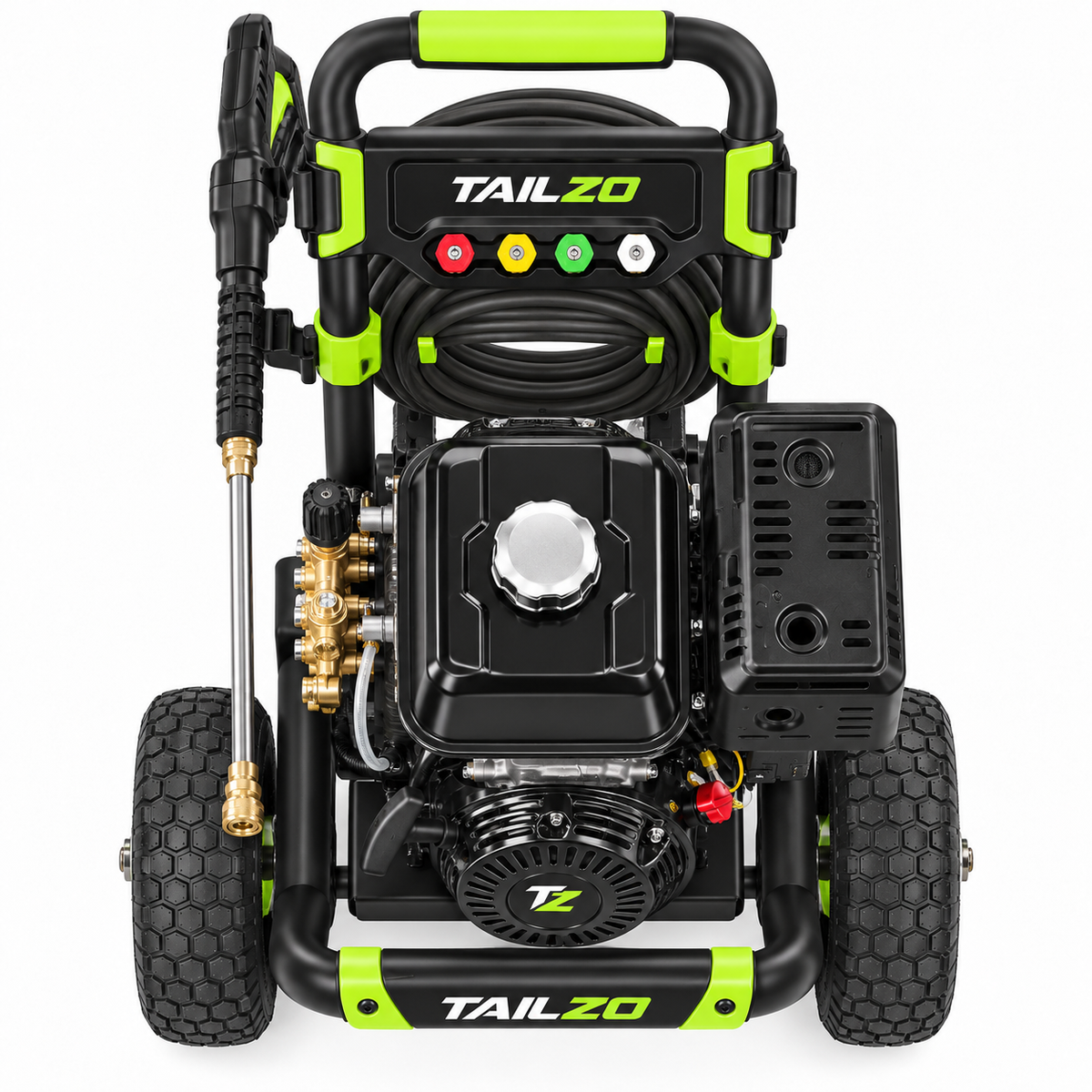 TAILZO Heavy-Duty Gas-Powered Pressure Washer with Hose, Spray Gun &amp; 4 Nozzles - product image 3