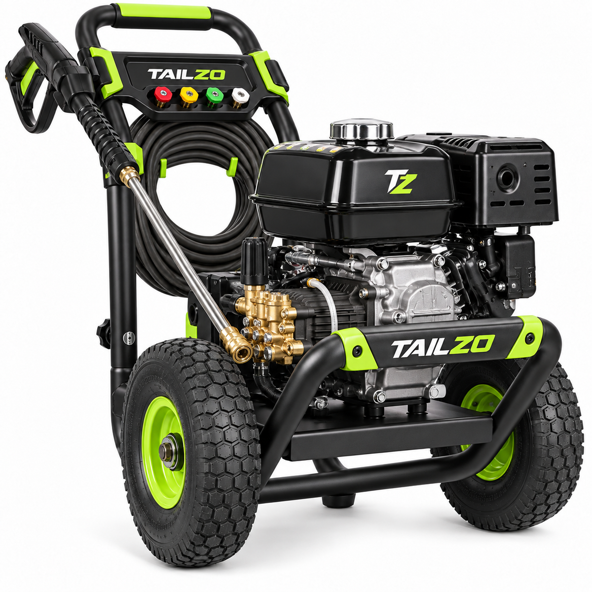 TAILZO Heavy-Duty Gas-Powered Pressure Washer with Hose, Spray Gun &amp; 4 Nozzles - product image 2
