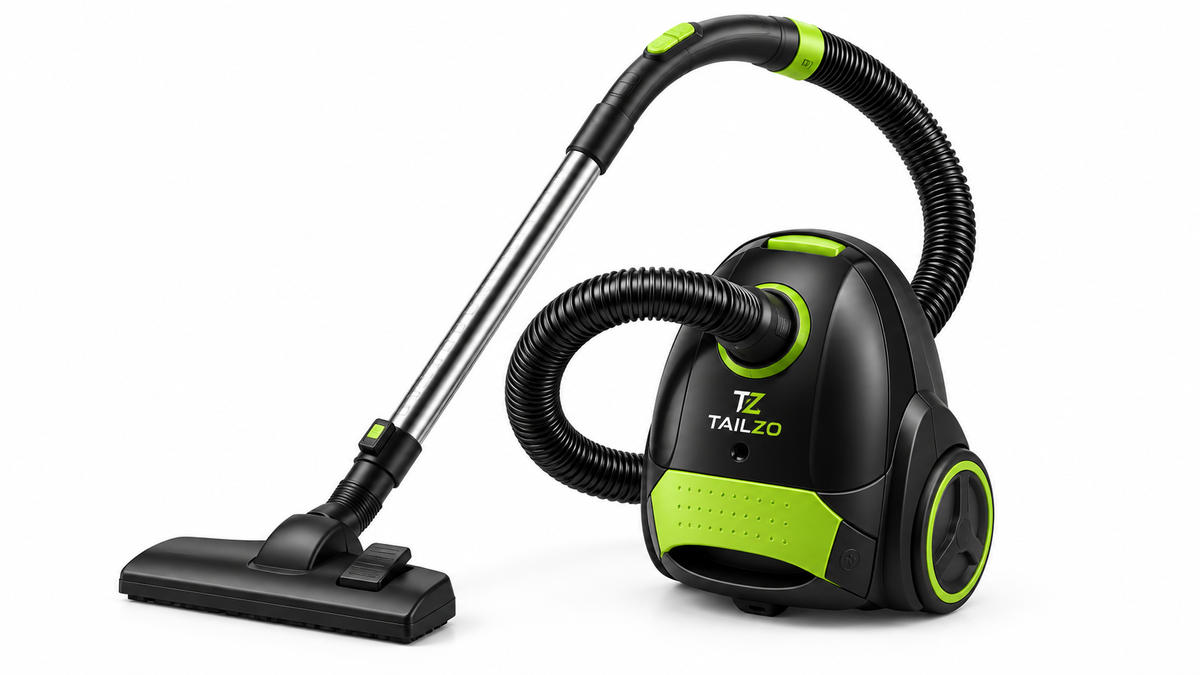 TAILZO Compact Canister Vacuum Cleaner with Flexible Hose, Telescopic Wand - product image 1