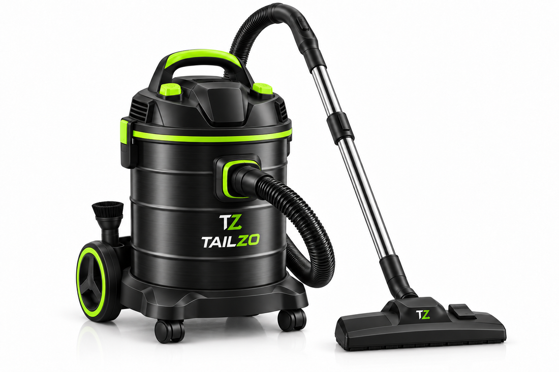 TAILZO Heavy-Duty Drum Vacuum Cleaner with Telescopic Wand & Multi-Surface Floor Head - product image 1