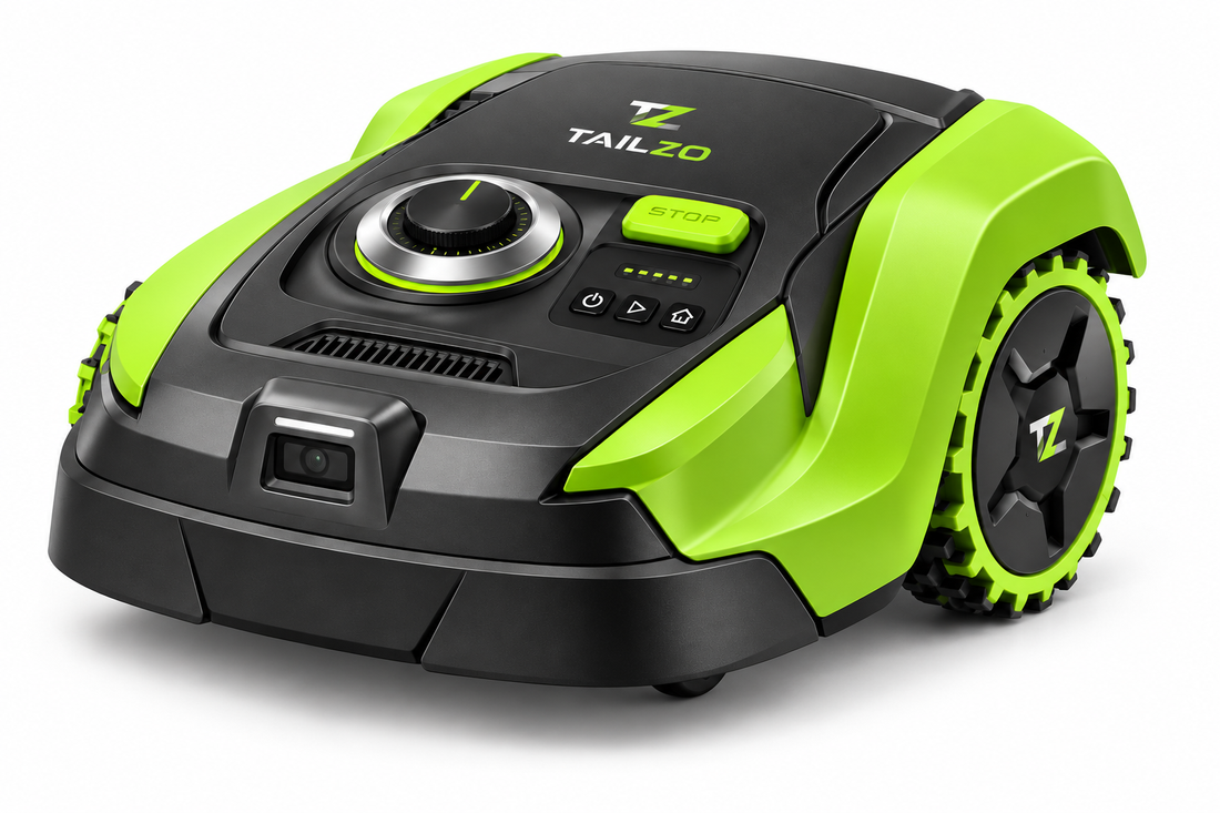 TAILZO Smart Robotic Lawn Mower with Vision Sensor, Adjustable Cutting Height & Pivoting Blade System - product image 1