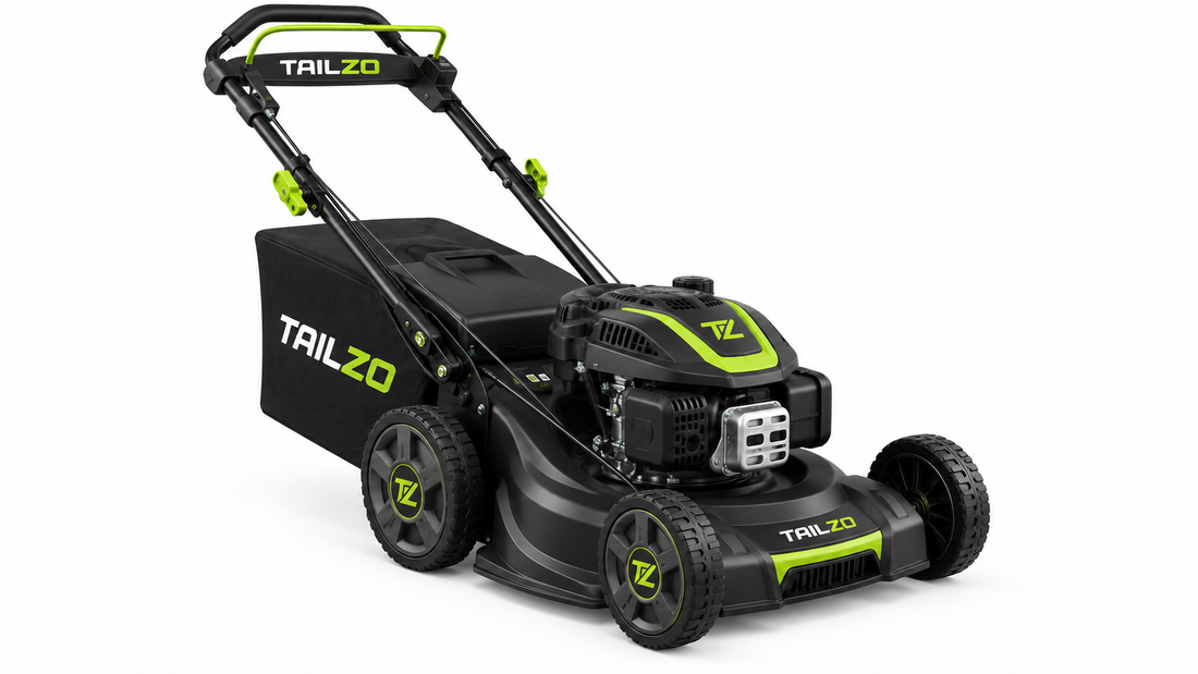 TAILZO Premium Gas-Powered Walk-Behind Lawn Mower with Rear Grass Collection Bag - product image 1