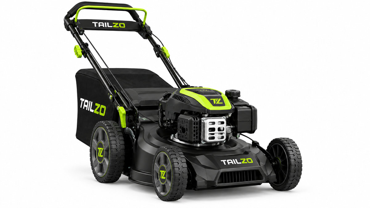 TAILZO Premium Gas-Powered Walk-Behind Lawn Mower with Rear Grass Collection Bag - product image 2