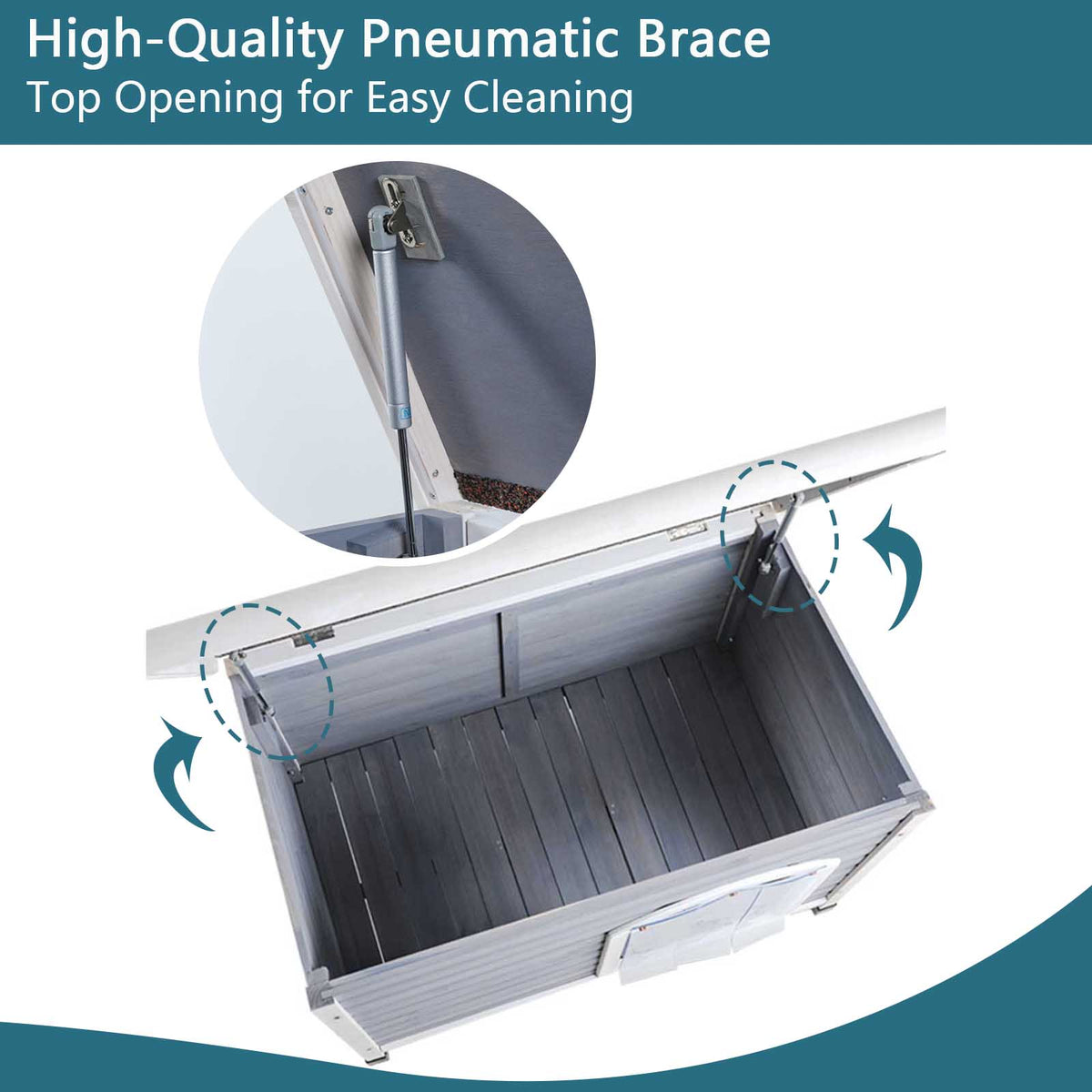 High-Quality Pneumatic Brace with top opening for easy cleaning on a white background
